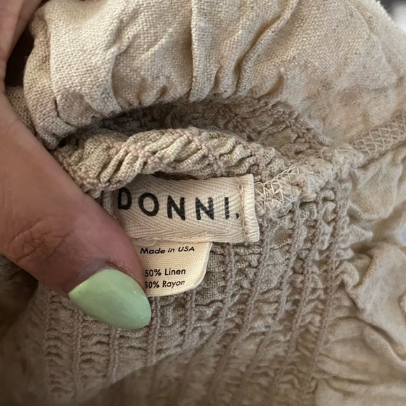 DONNI. | Smocked Cream Tube Top - Picture 2 of 2